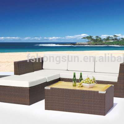 rattan furniture living room sofa set with cushion