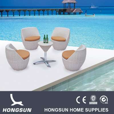 Aluminium frame wicker white garden furniture sets